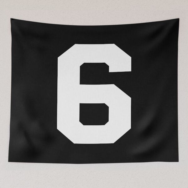 Item preview, Number 6, White six, Sports number 6 designed and sold by TheCultStuff.