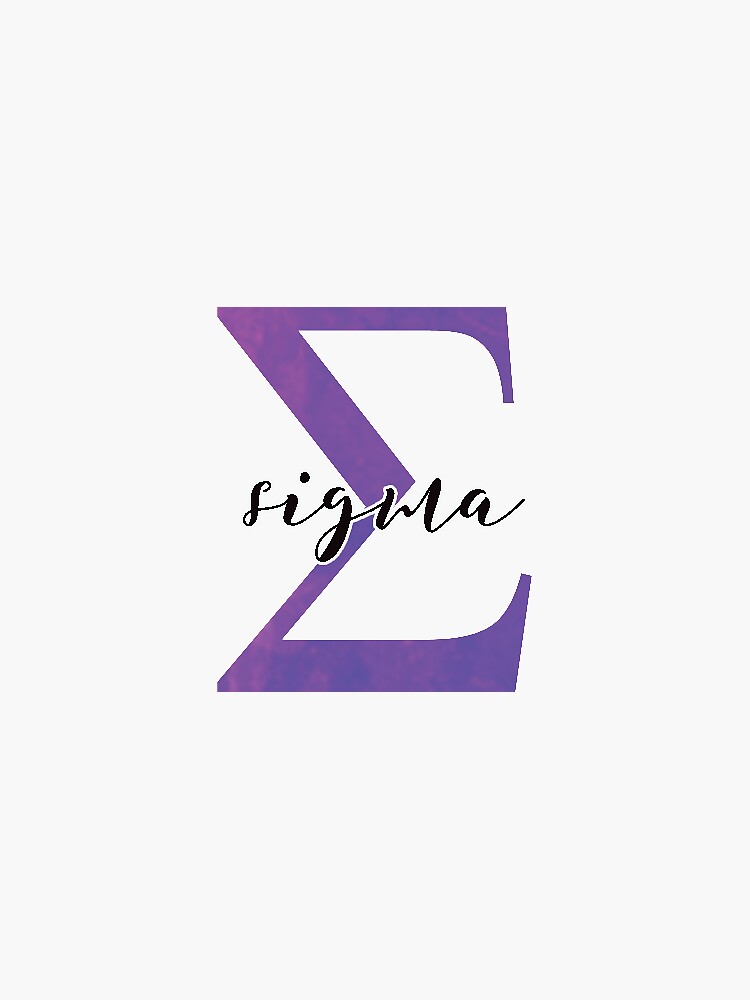 sigma sticker: greek letter sorority stickers by sampalahnukart