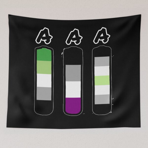 Item preview, AAA aromantic asexual agender batteries  designed and sold by JuanLazo5.