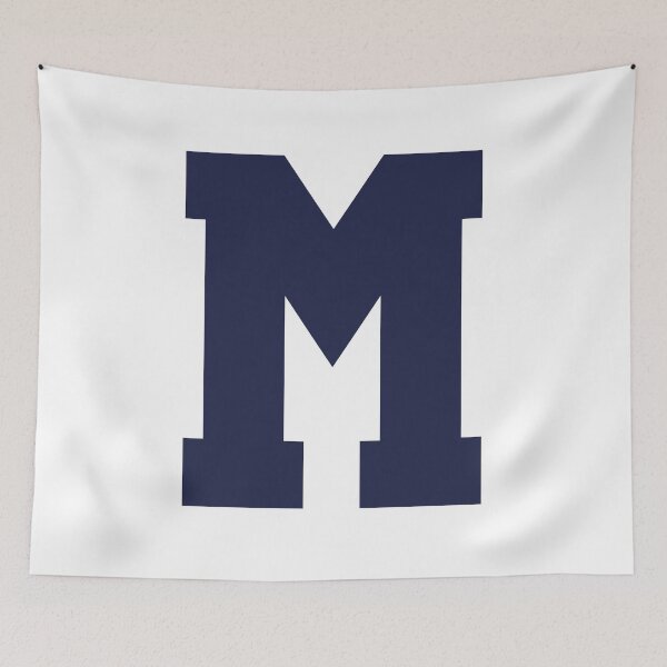 Item preview, Alphabet, Marine Blue M, Sports letter M designed and sold by TheCultStuff.