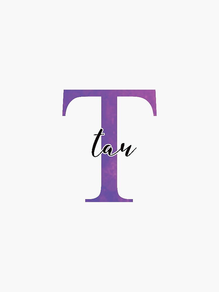 tau sticker: greek letter sorority stickers by sampalahnukart