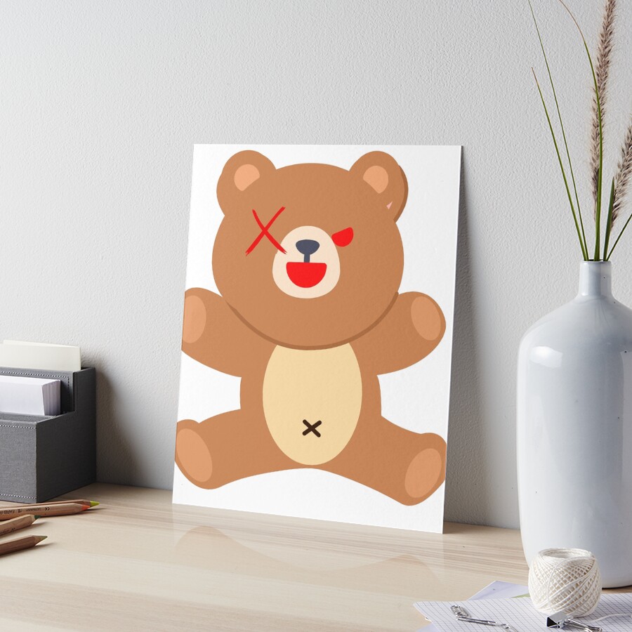 teddy bear with x eyes Art Board Print