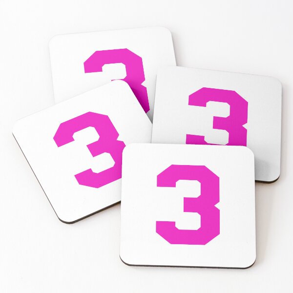 Item preview, Number 3, Pink three, Sports number 3 designed and sold by TheCultStuff.