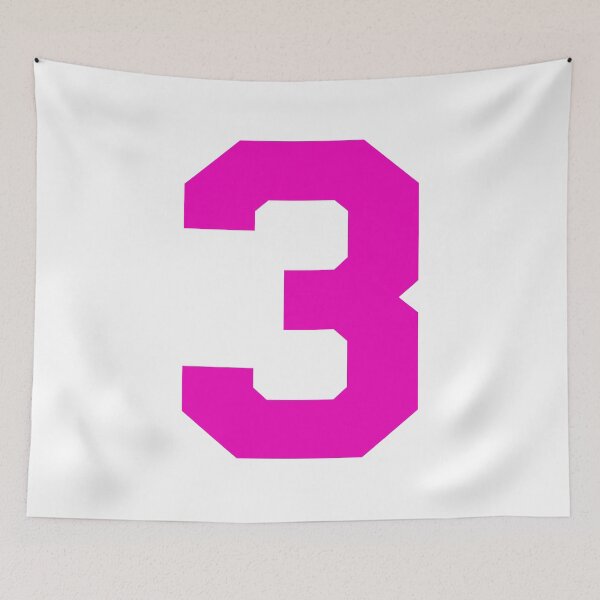 Item preview, Number 3, Pink three, Sports number 3 designed and sold by TheCultStuff.