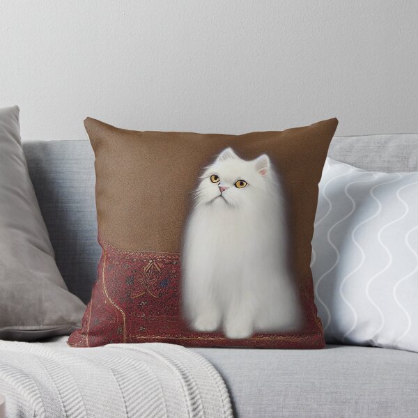 Item preview, White Persian on a sofa designed and sold by ThajaFloecky.