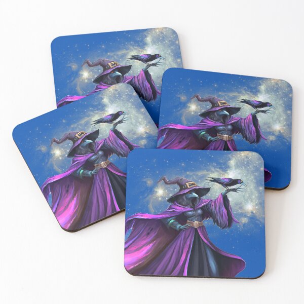 Item preview, Witch Raven casting a magical spell designed and sold by FlippinTurtles.