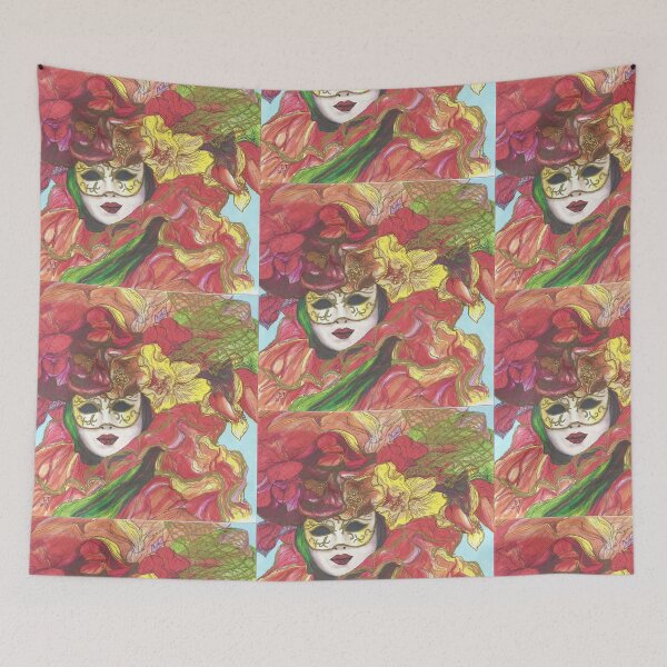 Item preview, Autumn Flower Mask  designed and sold by EllieTaylorArt.