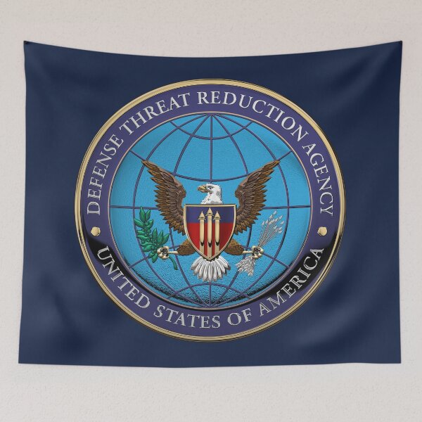 Item preview, Defense Threat Reduction Agency - DTRA Seal over Blue Velvet designed and sold by Serge Averbukh Art Studio.