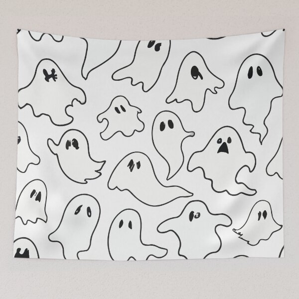 Item preview, Halloween Spooky Ghost Pattern designed and sold by GiakaiArt.