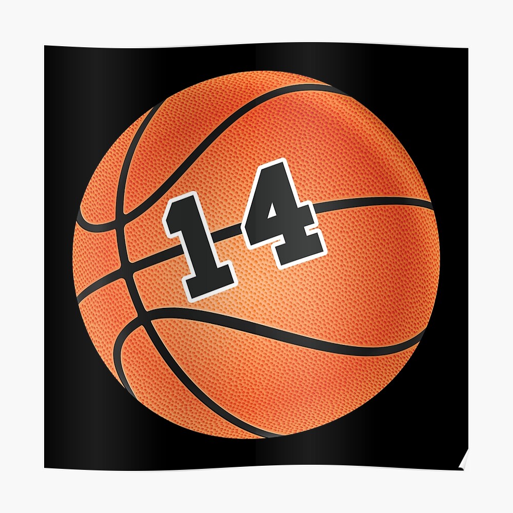 Number 14 Basketball Stickers for Sale