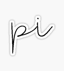 Pi (blk script) Sticker