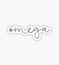 Omega (Schwarzschrift) Sticker