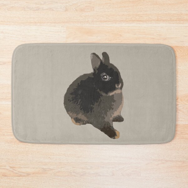 Item preview, Binky Rabbit Black Otter Netherland Dwarf Rabbit  designed and sold by wigobun.