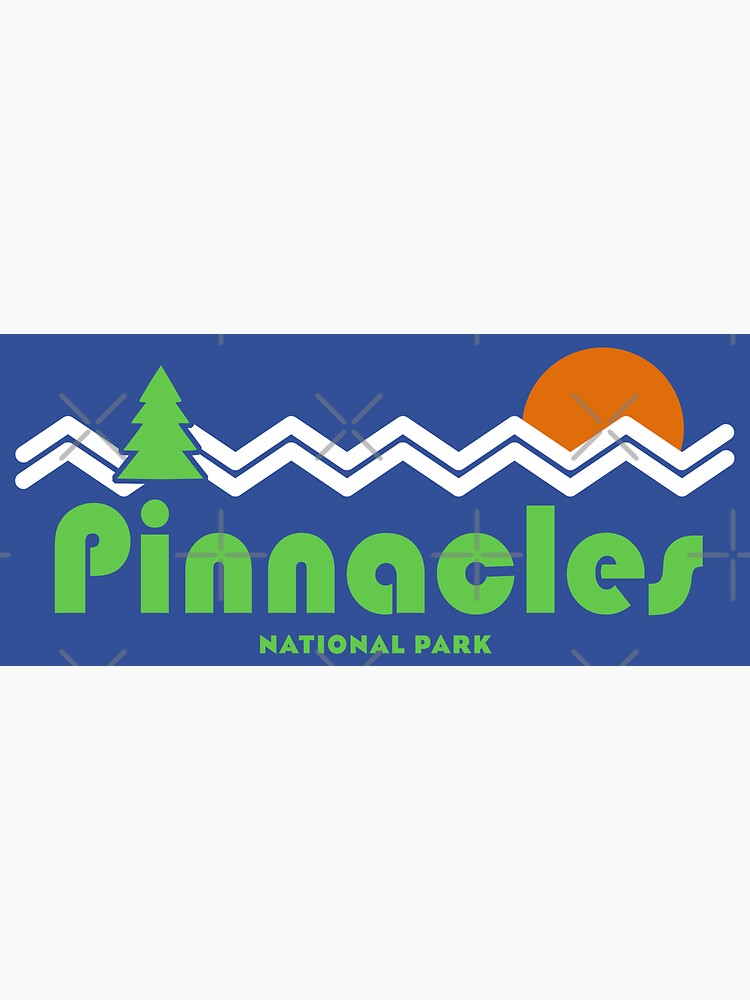 "Pinnacles National Park Retro" Sticker for Sale by esskay Redbubble