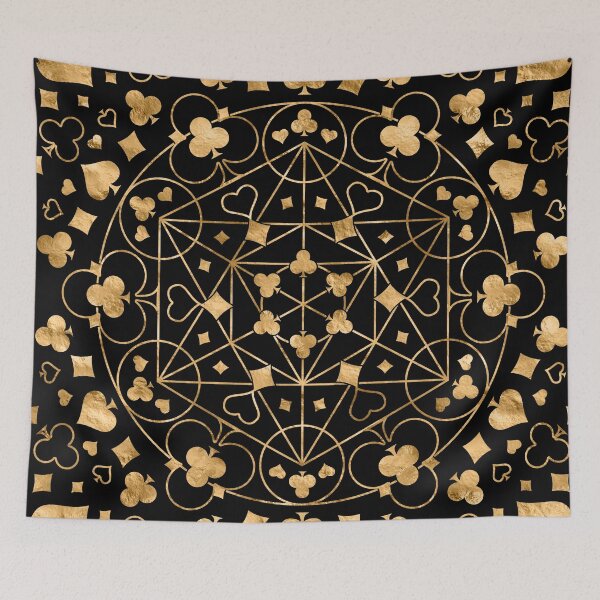Item preview, Card Suit Symbols Sacred Geometry Mandala  designed and sold by k9printart.