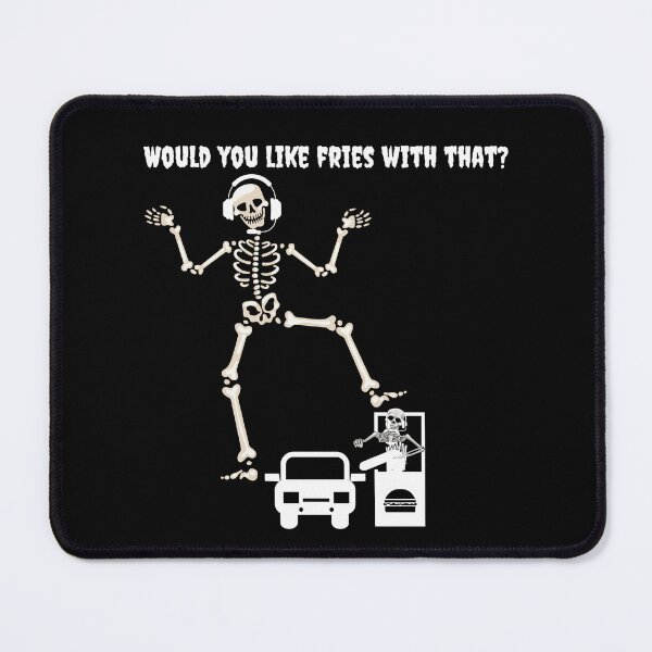 Item preview, Funny and Scary Skeleton Fast Food Worker Halloween Goulish Drive Through designed and sold by BeautifulH.