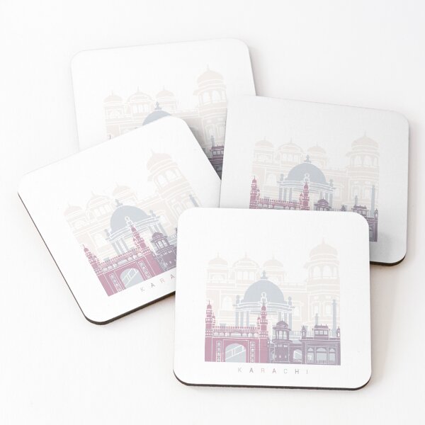 Item preview, KARACHI  SKYLINE POSTER PASTEL designed and sold by paulrommer.