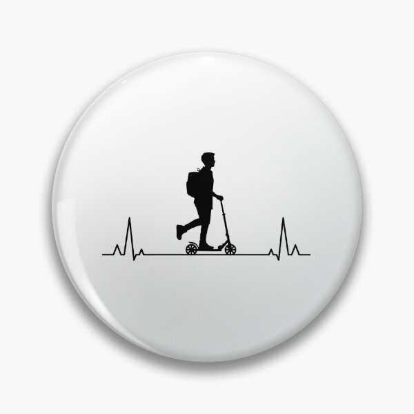 Artikelvorschau, E-Scooter-Fahrer E-Scooter Heartbeat Pulse entworfen und verkauft von CuteDesigns1.