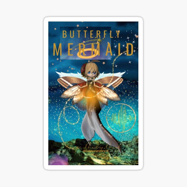 Butterfly Mermaid Notebook & Journal with Bonus Products Sticker