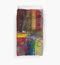 Colorful Collage Art Duvet Cover