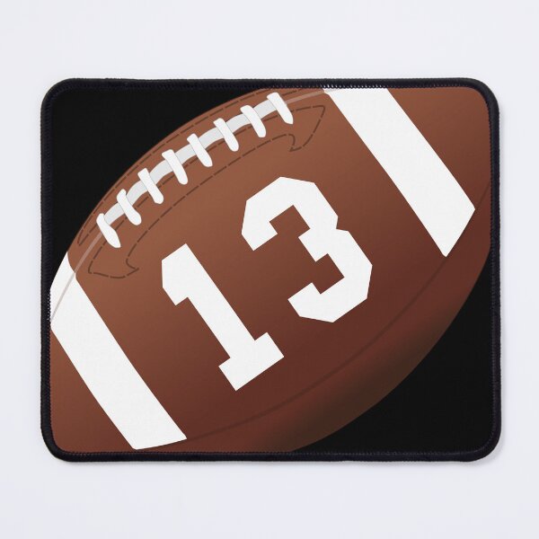 Artikelvorschau, American-Football-Ball Nummer 13, dreizehn entworfen und verkauft von TheCultStuff.