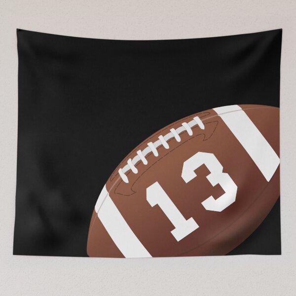Item preview, American football ball number 13, thirteen designed and sold by TheCultStuff.