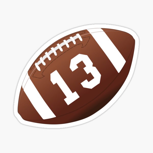 American football ball number 14, fourteen' Sticker for Sale by  TheCultStuff