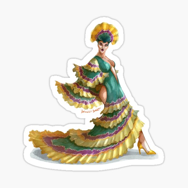 Item preview, Drag Queen - Mushroom Edition, Butterfly Tramete (Turkey Tale Mushroom) designed and sold by Bronzebart.