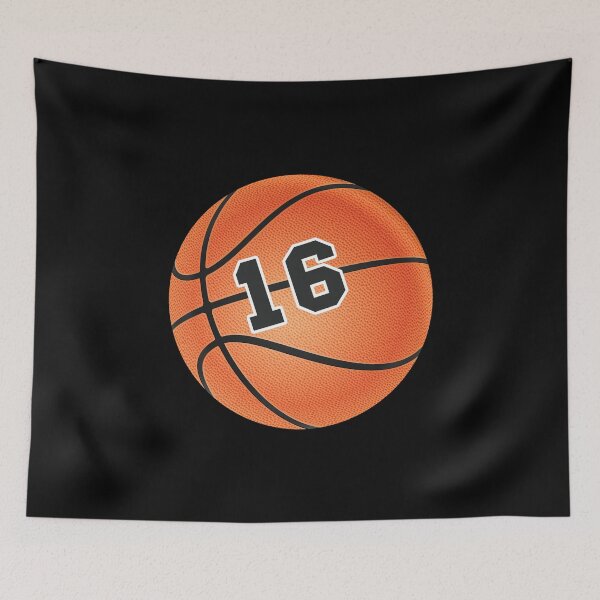Item preview, Basketball ball number 16, sixteen designed and sold by TheCultStuff.