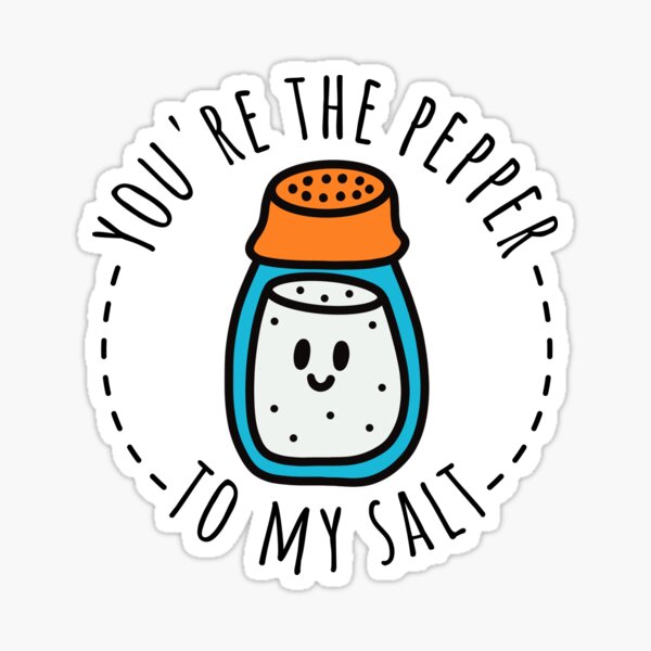 Mr Salt, Mrs Pepper and Paprika Sticker for Sale by goal-getter