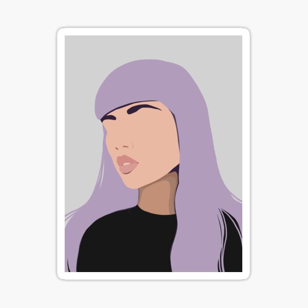 harlow, modern, minimal abstract portrait of a woman Sticker