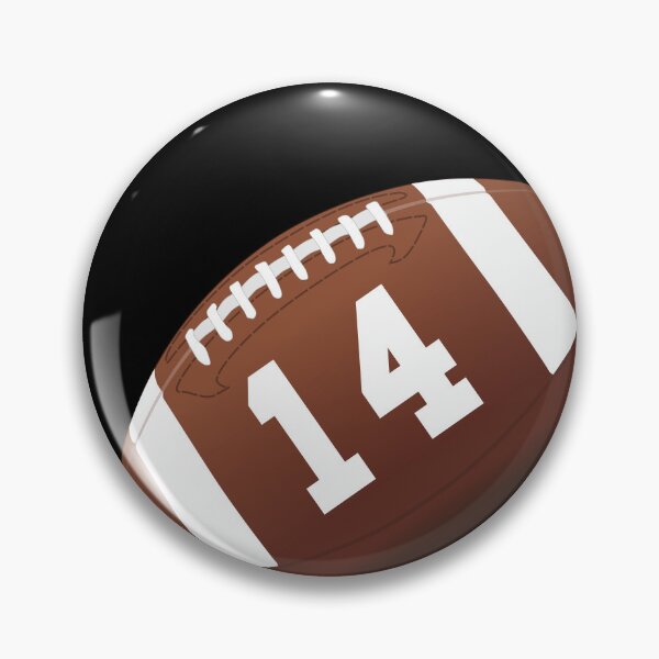 Item preview, American football ball number 14, fourteen designed and sold by TheCultStuff.
