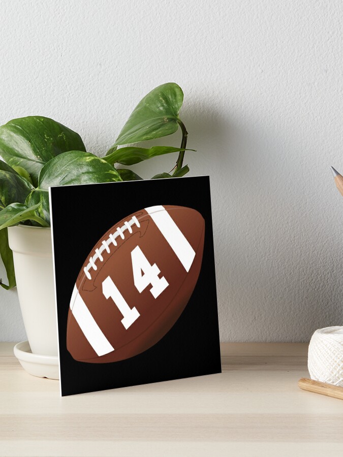 American football ball number 14, fourteen Sticker for Sale by  TheCultStuff