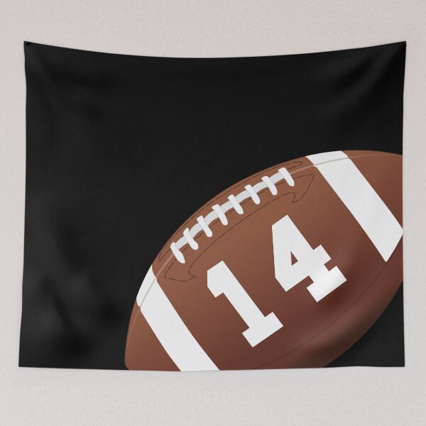 Item preview, American football ball number 14, fourteen designed and sold by TheCultStuff.