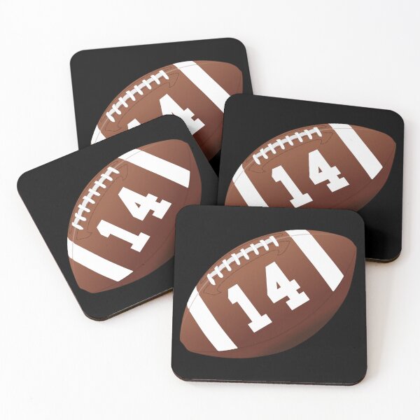 Item preview, American football ball number 14, fourteen designed and sold by TheCultStuff.