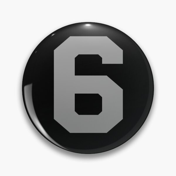 Item preview, Number 6, Silver six, Sports number 6 designed and sold by TheCultStuff.
