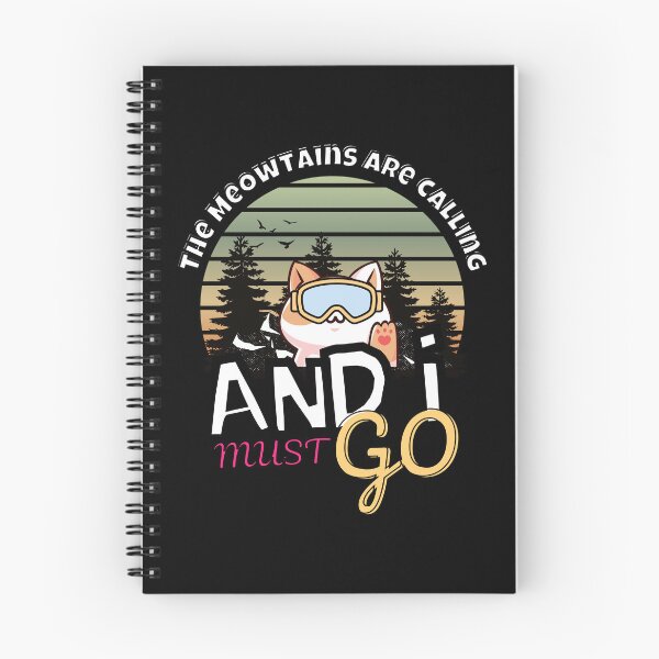 Item preview, The Meowtains Are Calling and I must go funny graphic kawaii cat design  designed and sold by marveloso.