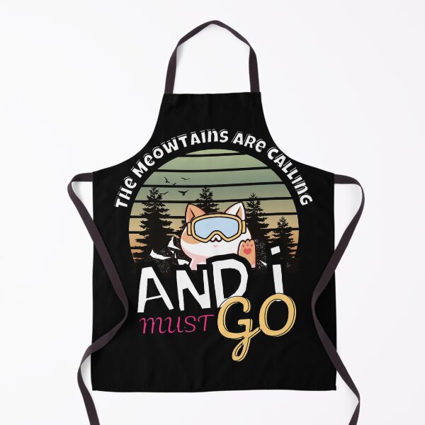 Item preview, The Meowtains Are Calling and I must go funny graphic kawaii cat design designed and sold by marveloso.