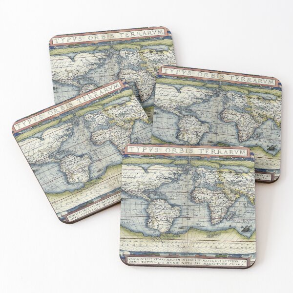 Item preview, Ortelius blue world map designed and sold by aapshop.