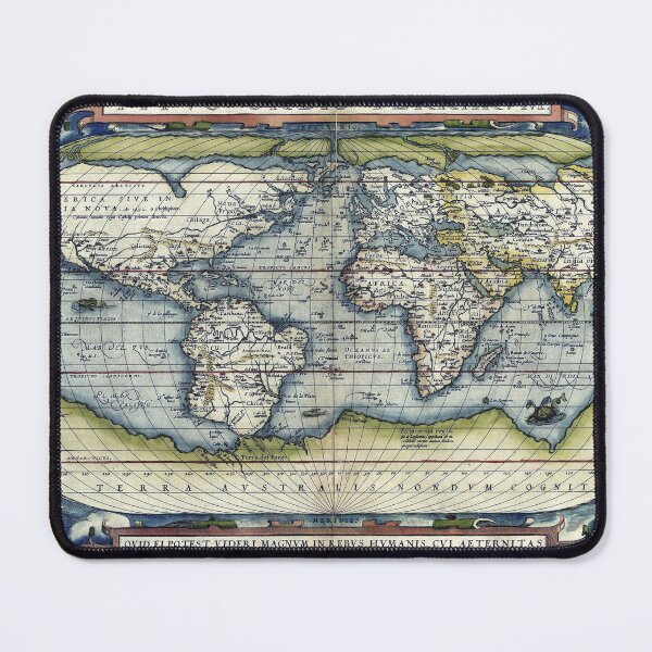 Item preview, Ortelius blue world map designed and sold by aapshop.