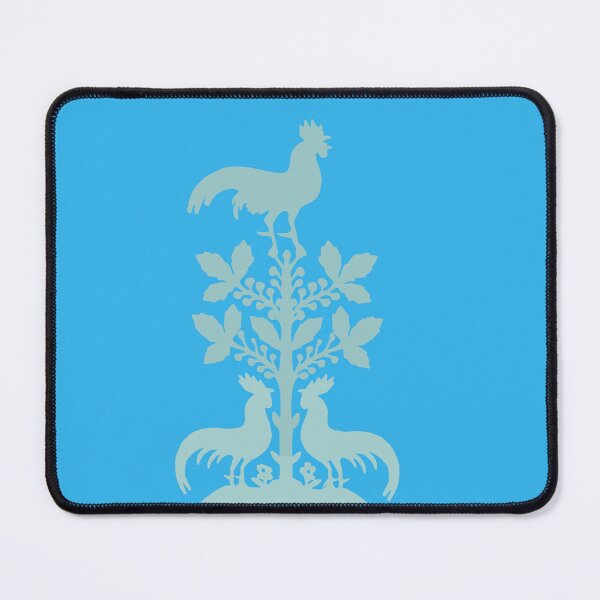 Item preview, Fairytale Germany birds flowers roosters silhouette light blue designed and sold by G-M-Designs.