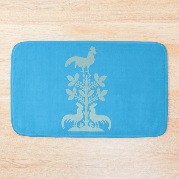 Item preview, Fairytale Germany birds flowers roosters silhouette light blue designed and sold by G-M-Designs.