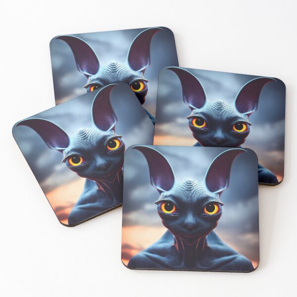 Item preview, Strange and mysterious alien creature sphinx rabbit cat designed and sold by ART NeuroSmARTxx.