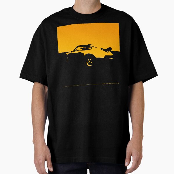Porsche 911 Carrera - Yellow on Black Oversized T-Shirt