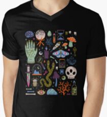 Camiseta de cuello en V Curiosidades