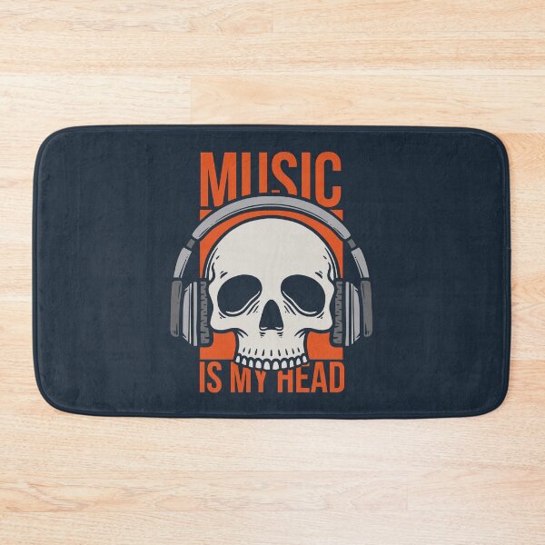 Item preview, Music Lover Skull Illustration designed and sold by rukurustudio.