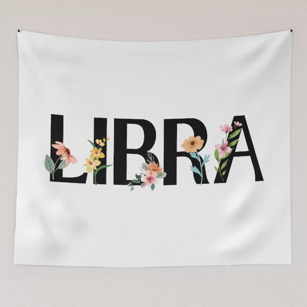 Item preview, Floral Libra Zodiac Sign designed and sold by Hellofriendco.