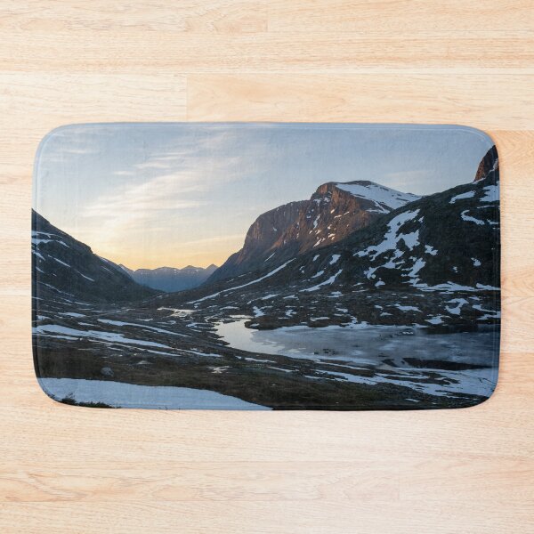 Item preview, Wonderful landscapes in Norway. Vestland. Beautiful scenery of mountain valley in Rauma on the Geiranger -Trollstigen scenic route. Snowed mountains at the sunset designed and sold by Maurizio Fabbroni.