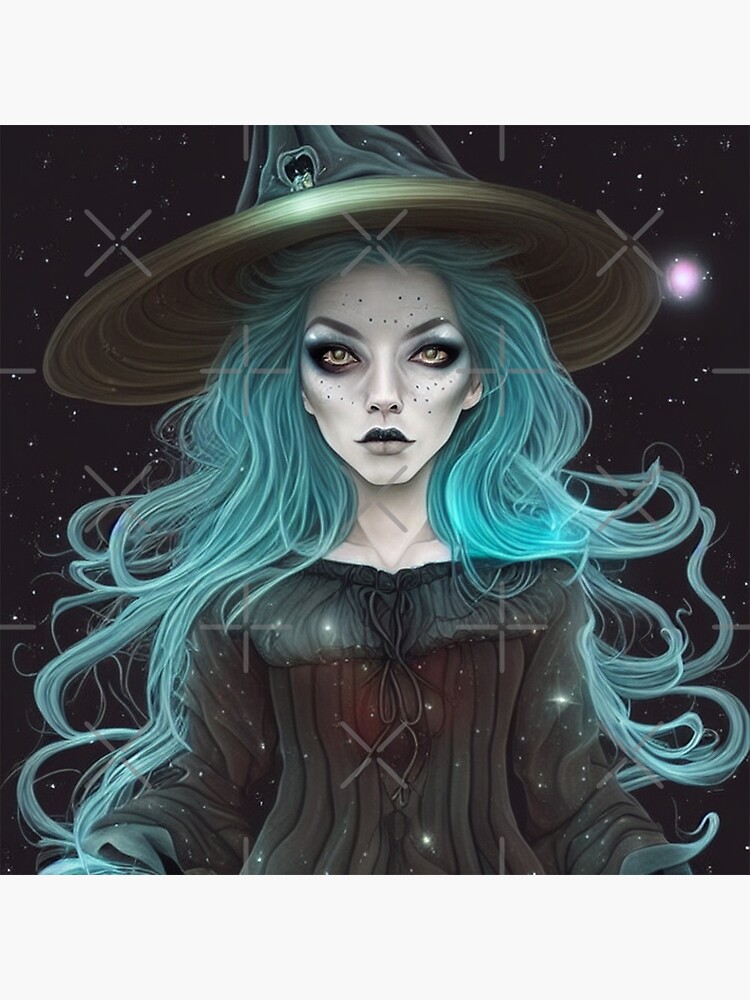 Witch Girl Digital Art Pretty Face Artwork Beautiful Girl Art Witchy Girl Dark Woman Art 07