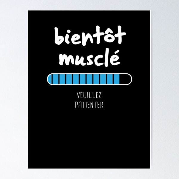 Aperçu de l'œuvre Bientot musclé, veuillez patienter ! créée et vendue par Catcrea.